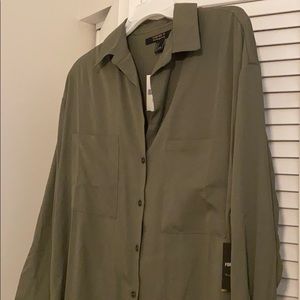 Olive green Longsleeve F21 Contemporary dress